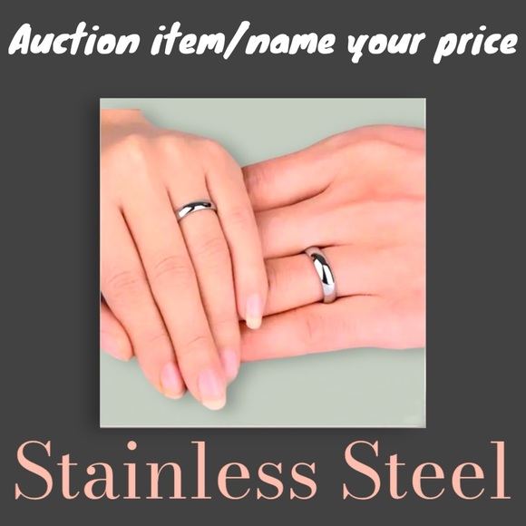 ⌛️💝 Auction: Stainless Steel 316L Wedding Ring Jewelry - Picture 2 of 3